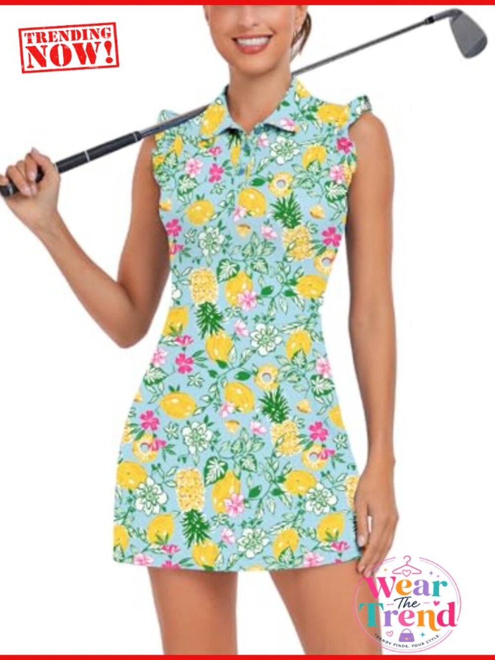 WOWENY Tennis Golf Dress Polo Sleeveless with Shorts Pockets Athletic
